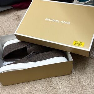 Michael Kors Brown Slip-On Flats